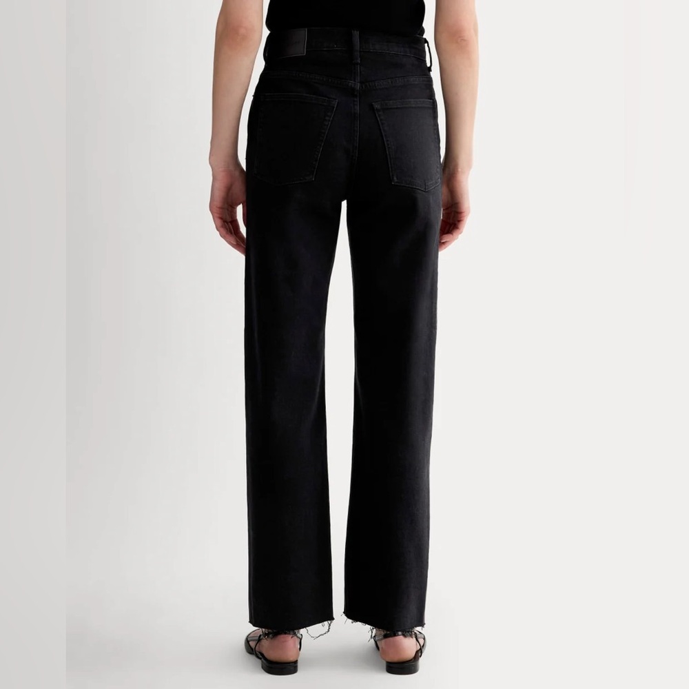 Everlane Women’s The Way High Jean Sz 30R Coal Black Raw Hem 27” Inseam Hi-Rise - Picture 2 of 8